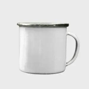 Taza vintage de metal