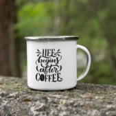 Taza vintage de metal