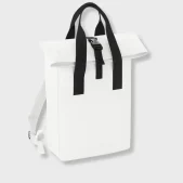 Mochila Urban Personalizable blanca con asas negras y cierre de broche