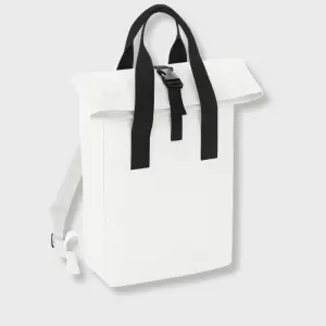 Mochila Urban Personalizable blanca con asas negras y cierre de broche